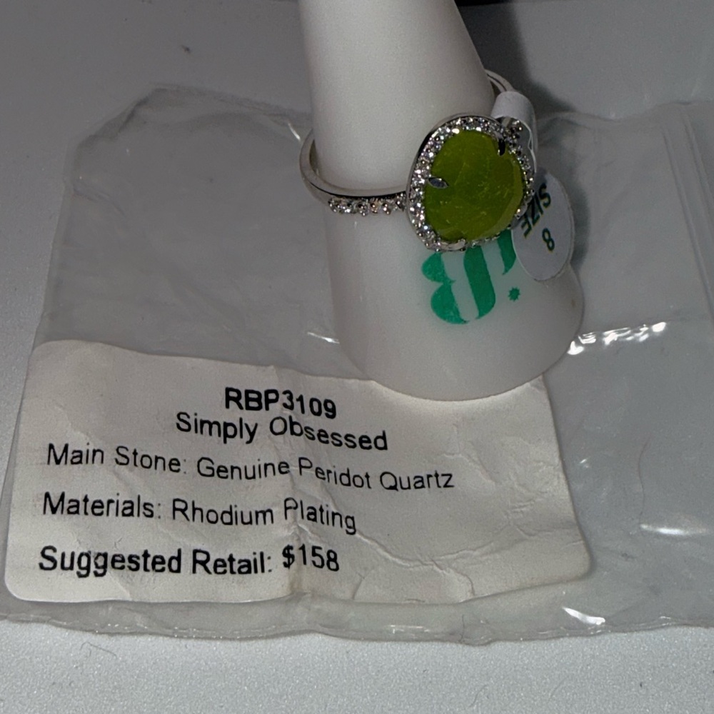 Simply Obsessed Peridot Quartz Silver Ring